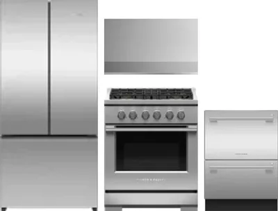 4 Piece Package Includes Refrigerator, Range, Hood And Dishwasher